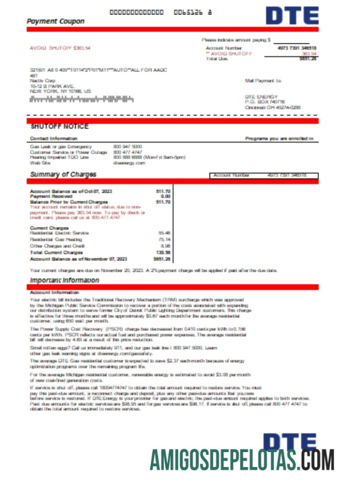 para download Projeto de lei de serviços públicos de energia DTE de Michigan, modelo Word e PDF SCR